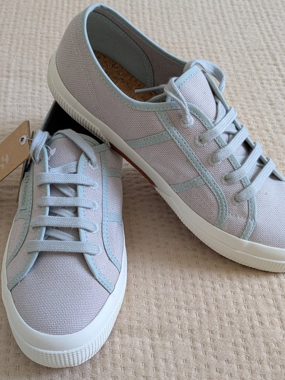NWT Superga Organic Cotton Natural Dye Sneakers - Magenta Leaves - Sz 7.5 W / 6